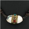 Image 2 : Tibet Shell Agate Bead Nickel Necklace (JEW-3272)