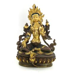 Gilded Tibet Seated Buddha (ANT-1696)