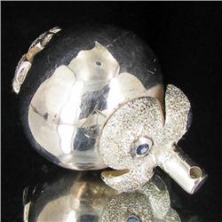 98.35ct Silver Mangosteen Bell Charm  (GEM-29760)