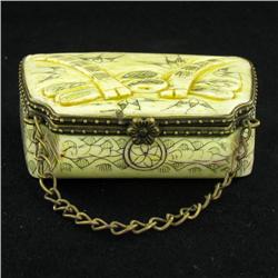 Chinese Handcarved Bone Gem Box (CLB-843)