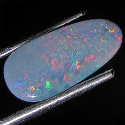 1.93ct Australian Black Opal Doublet Full Fire (GEM-35804)