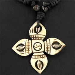 Tibet Bone Agate Bead Choker Necklace (JEW-3183)