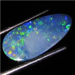 2.45ct Australian Black Opal Doublet Full Fire (GEM-36189)