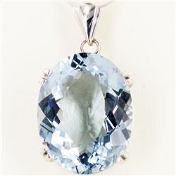 58twc Blue Quartz Sterling Pendant (JEW-3327)