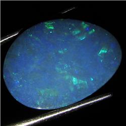6.05ct Australian Black Opal Doublet Full Fire (GEM-36559)