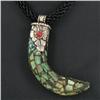Tibet Nickel Turquoise Coral Choker Necklace (JEW-3268)