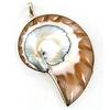 Image 1 : 135twc Filled Nautilus Sterling Pendant (JEW-3438)
