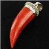 50twc Red Coral Sterling Pendant (JEW-3431)