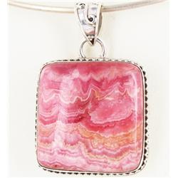 110twc Rhodocrosite Sterling Pendant (JEW-3372)