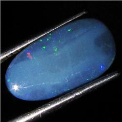 3.65ct Australian Black Opal Doublet Full Fire (GEM-36071)