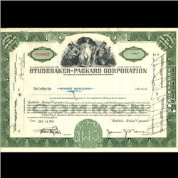 1950s Studebaker Stock Certificate Rare (COI-3337)