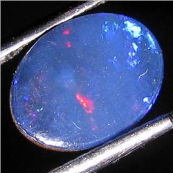 1.14ct Australian Black Opal Doublet Full Fire (GEM-35831)