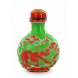 Antique Chinese Peking Glass Snuff Bottle (ANT-1497)