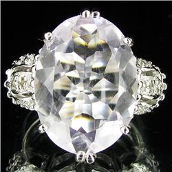 42.3twc Amethyst Diamond Sterling Ring (JEW-3426)