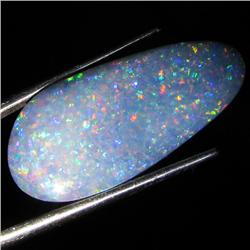 11ct Australian Black Opal Doublet Full Fire (GEM-36253)