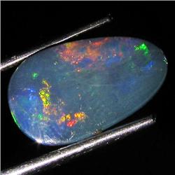 2.1ct Australian Black Opal Doublet Full Fire (GEM-36529)