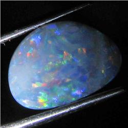 3.35ct Australian Black Opal Doublet Full Fire (GEM-36572)