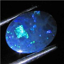0.98ct Australian Black Opal Doublet Full Fire (GEM-36155)