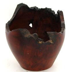 Afzelia Burl Handcarved Vase (DEC-452)