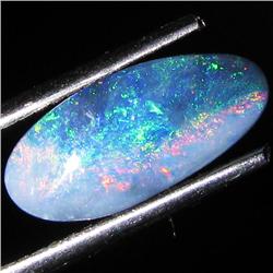 1.85ct Australian Black Opal Doublet Full Fire (GEM-35810)