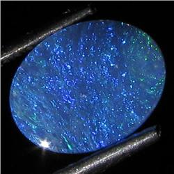 0.89ct Australian Black Opal Doublet Full Fire (GEM-35895)