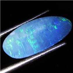2.37ct Australian Black Opal Doublet Full Fire (GEM-36087)