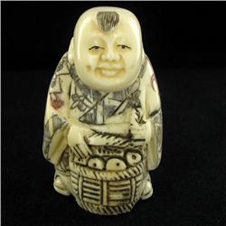 Handcarved Bone Chinese Netsuke (CLB-917)