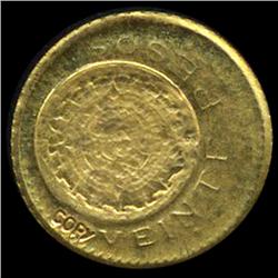 1959 Mexico Aztec Mini Gold Coin 8k (COI-9736)