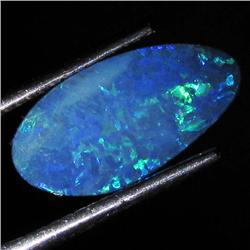 1.93ct Australian Black Opal Doublet Full Fire (GEM-36101)