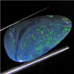 3.75ct Australian Black Opal Doublet Full Fire (GEM-36166)