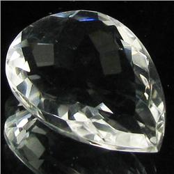 24.97ct White Quartz Pear (GEM-29572F)