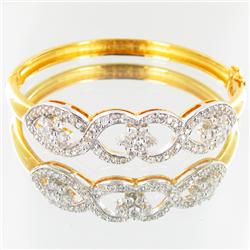 67.4twc Lab Diamond Gold Vermeil Bracelet (JEW-3539)