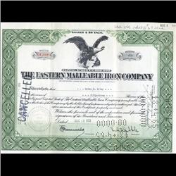 1950s Eastern Iron Stock Certificate Rare (CUR-06418)