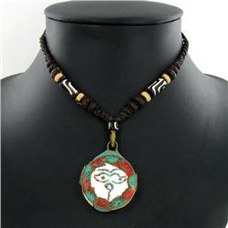 Tibet Shell Agate Bead Choker Necklace (JEW-3200)