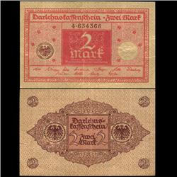 1920 Germany 2 Mark Crisp Circulated Note (CUR-05868)