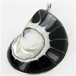125twc Filled Nautilus Sterling Pendant (JEW-3435)