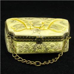 Chinese Handcarved Bone Gem Box (CLB-841)