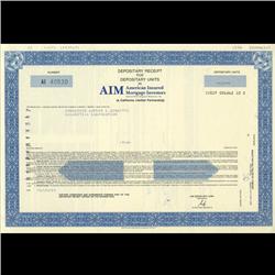 1980s Amer. Insured Mtg. Stock Certificate Scarce (COI-3455)