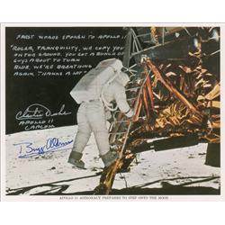 Buzz Aldrin and Charlie Duke