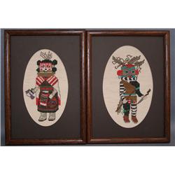 TWO NEEDLEPOINT PICTURES
