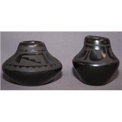 TWO SANTA CLARA POTS