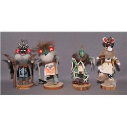FOUR NAVAJO KACHINAS