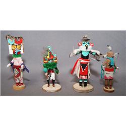 FOUR MINIATURE NAVAJO KACHINAS