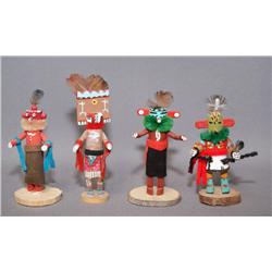 FOUR NAVAJO KACHINAS