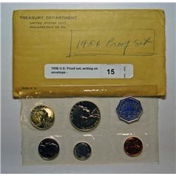 1956 U.S. Proof set, writing on envelope