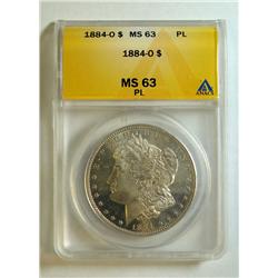 1884O Morgan $ ANACS63PL