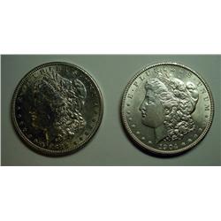 1888S  AU and 1904 BU  Morgan $