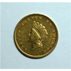 1854 T2   $1  Gold  XF