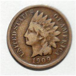 1909S Indian penny  4 letter VG/F