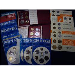 21 Israel  6 coin sets :5 1966P/L-10 68 1 69 specimen sets-5 1970 specimen sets